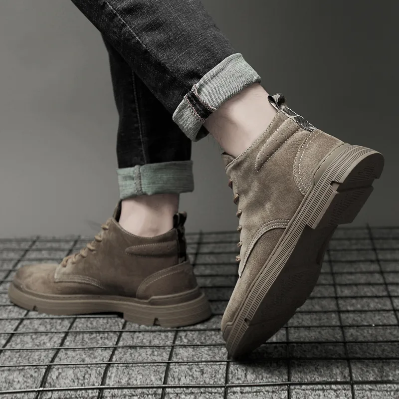 Qiandongmeili Ankle Boots Men's-3