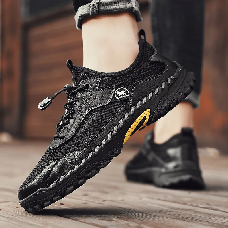 Qiandongmeili Breathable Low Top Casual Shoes Men's-13