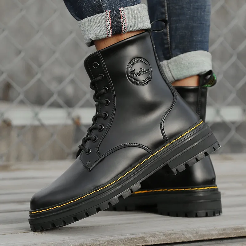 Qiandongmeili Short Martin Boot Black-4