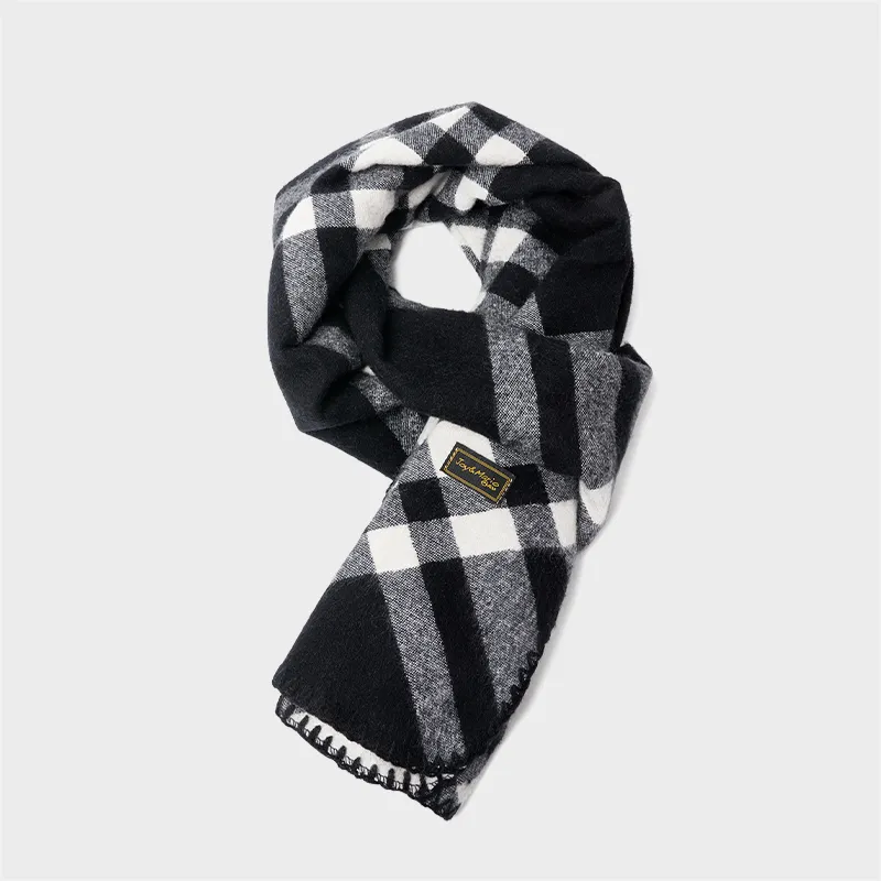 Joy&Mario High End Minimalist Style Versatile Elegant Warm Bound Commute Unisex Black-4