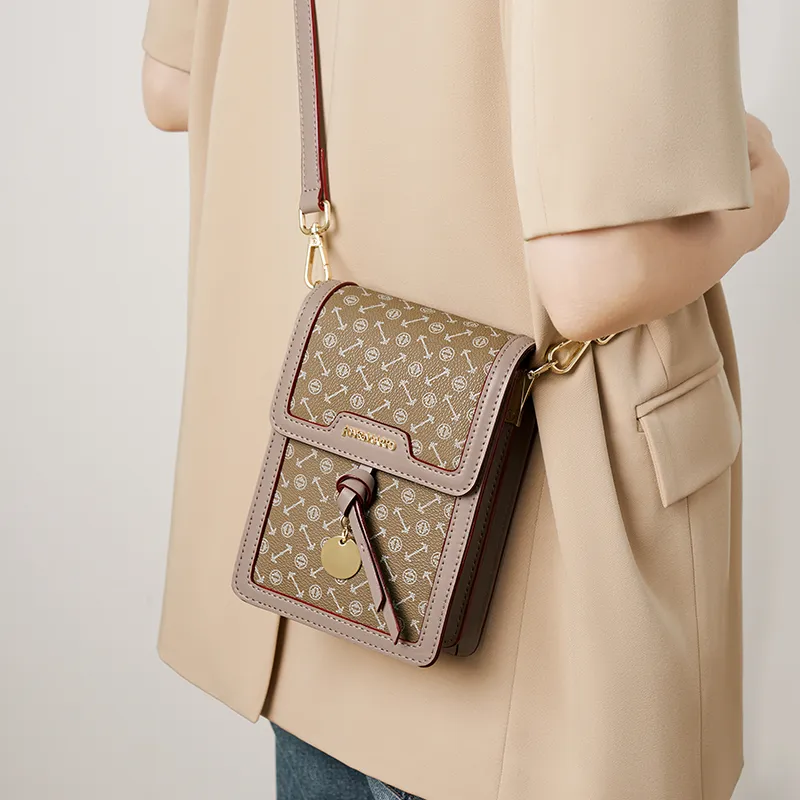 Joy&Mario PVC Lightweight Casual Commute Crossbody Bag, Shoulder Bag Regular Women's Ecru/Matcha/Coffee-5