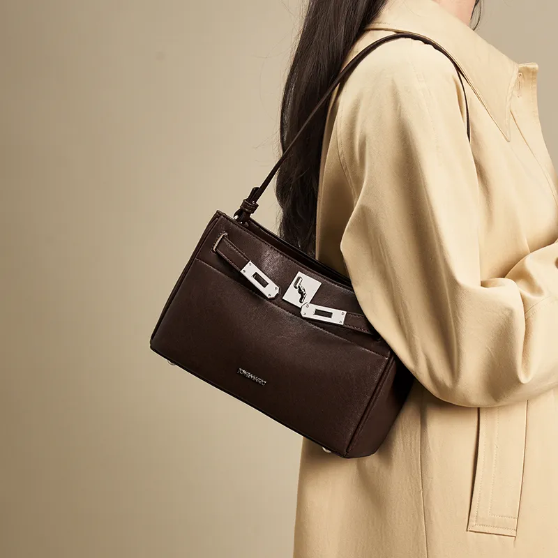 Joy&Mario Cow Leather Patchwork Synthetic Leather Shoulder Bag Women's Multicolor-6