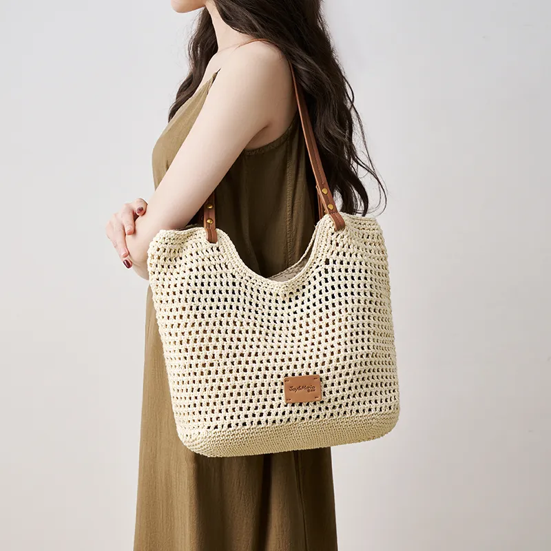 Joy&Mario Fabric Handbag, Shoulder Bag Tubas Women's White Apricot-3