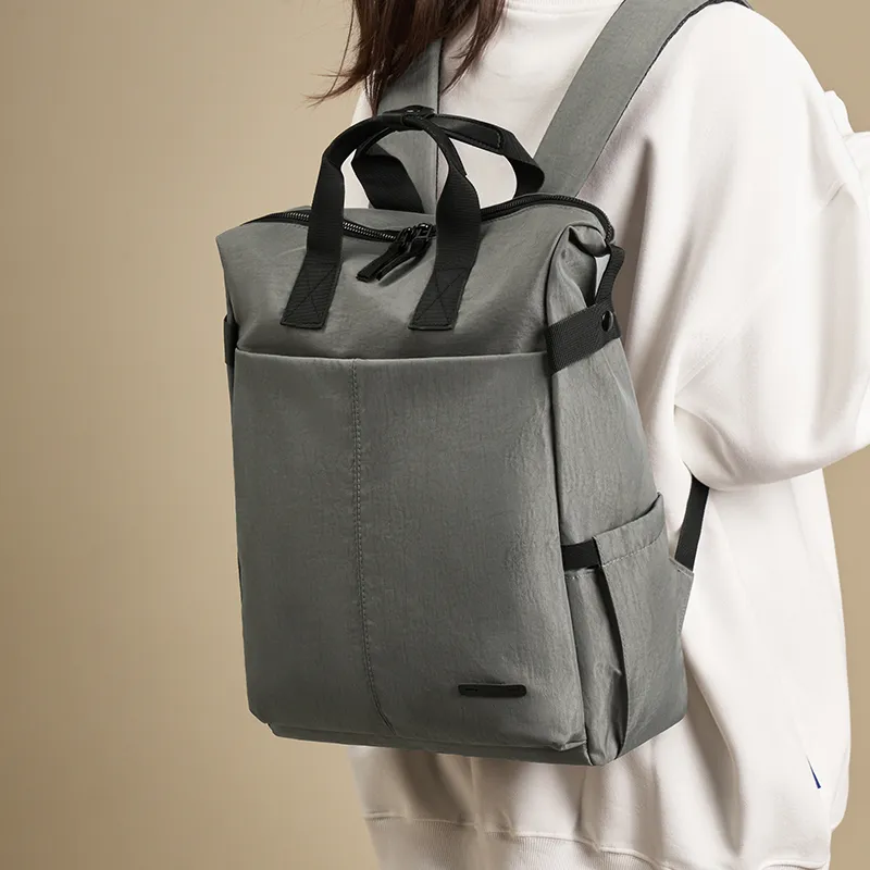 Joy&Mario Fabric Backpack Regular Unisex Camel Gray/Classic Black-1