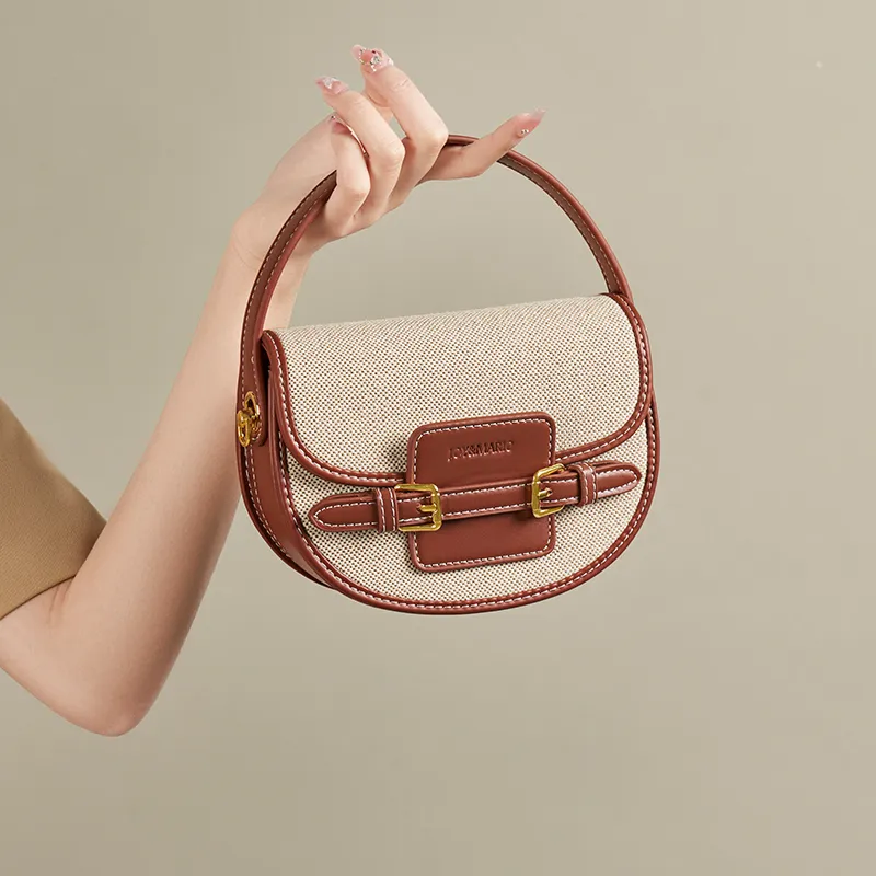 Joy&Mario Fabric, Synthetic Leather Handbag Women's-2