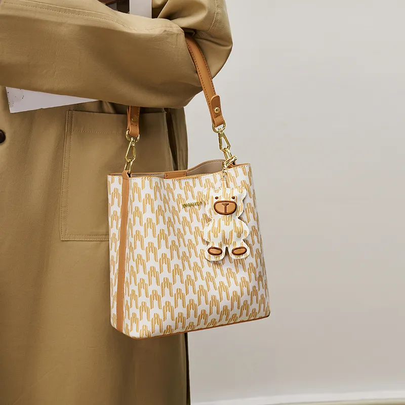 Joy&Mario PVC Lightweight Practical Commute Small Size Women's Beige Yellow/Cocoa Coffee/Tale Green-6