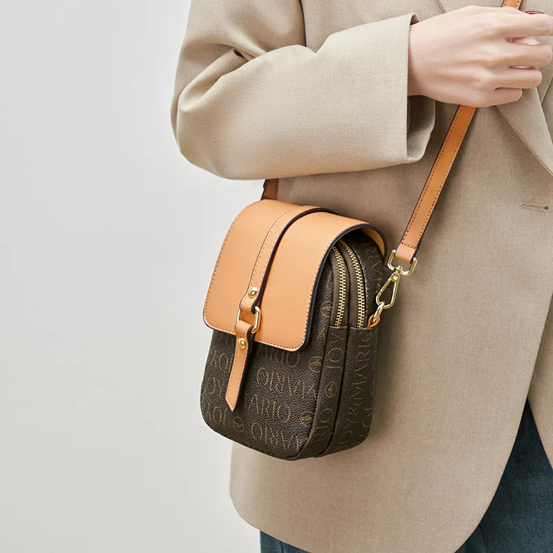 Joy&Mario PVC Practical Casual Lightweight Commute Women's Cocoa Coffee/Mandarin Yellow/Ecru-1
