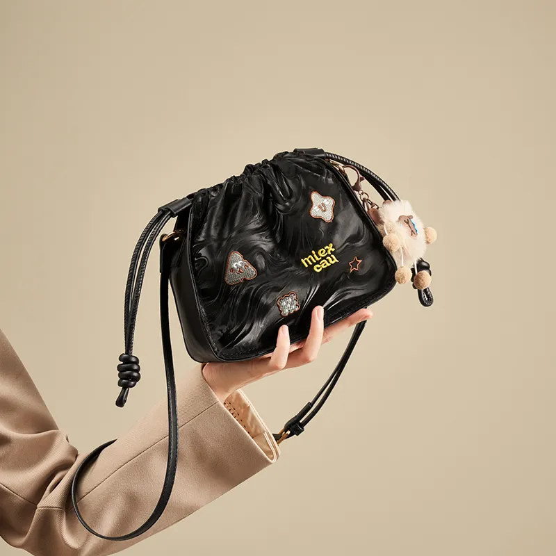Joy&Mario Synthetic Leather Shoulder Bag Regular Women's Caramel Brown/Classic Black-5