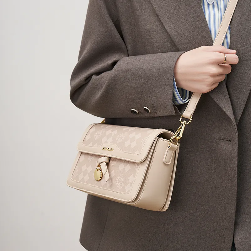 Joy&Mario PVC Practical Large Capacity Casual Commute Regular Women's Coffee/Cream Apricot-6