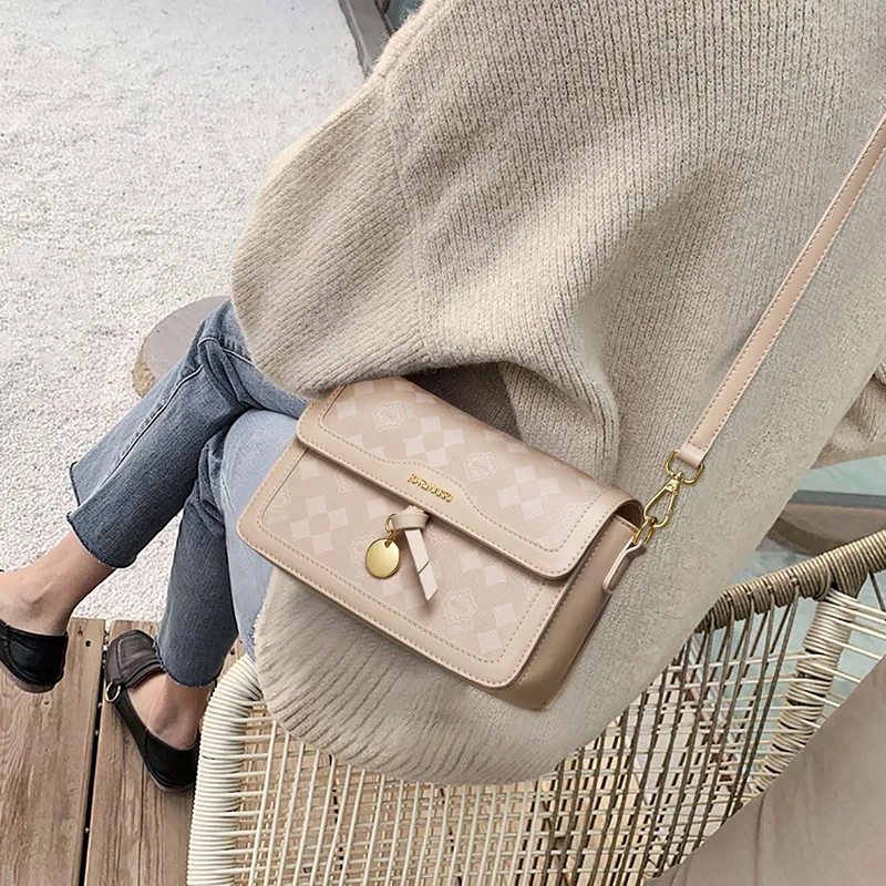 Joy&Mario PVC Practical Large Capacity Casual Commute Regular Women's Coffee/Cream Apricot-5