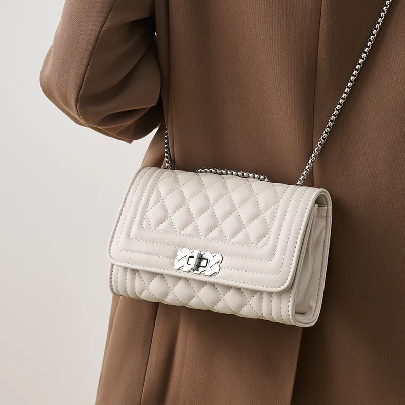 Joy&Mario Lambskin Pattern Fashionable Practical Lightweight Commute Regular Women's Midnight Black/Milk White-7