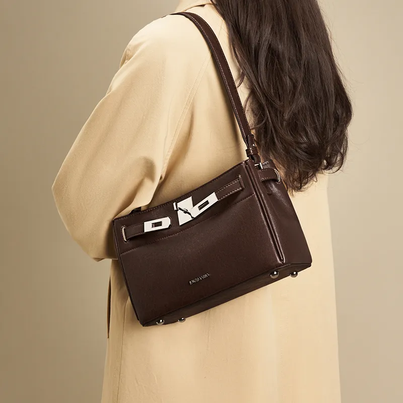 Joy&Mario Cow Leather Patchwork Synthetic Leather Shoulder Bag Women's Multicolor-5