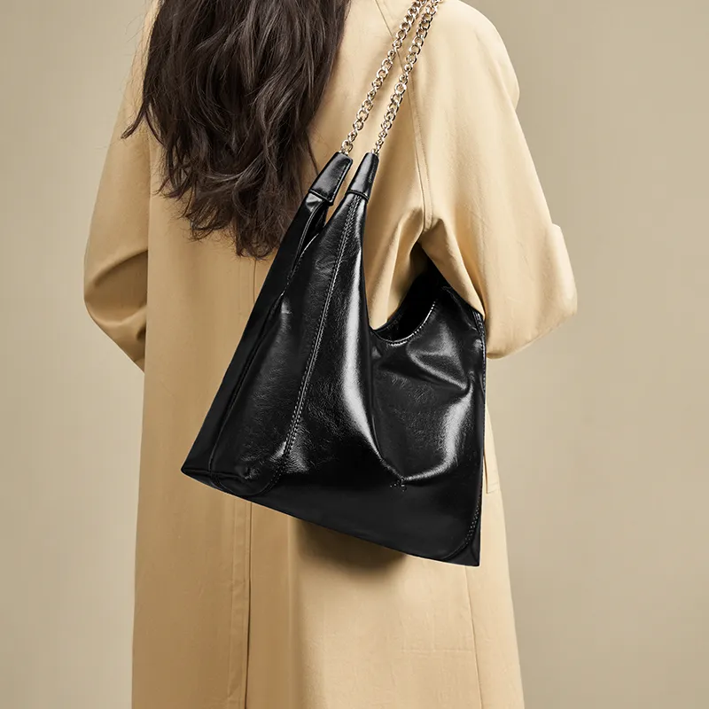 Joy&Mario Synthetic Leather Crossbody Bag Shoulder Bag Women's Black/Ecru/Silver-2