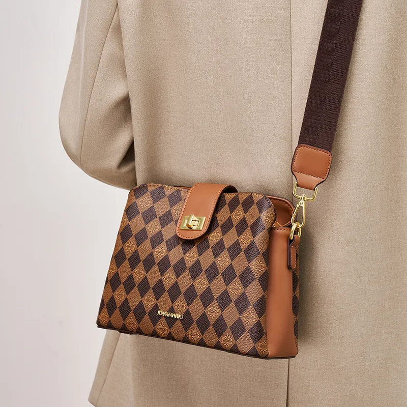 Joy&Mario PVC Fashion Minimalist Style Casual Commute Bag Regular Women's Khaki/Caramel Coffee-7