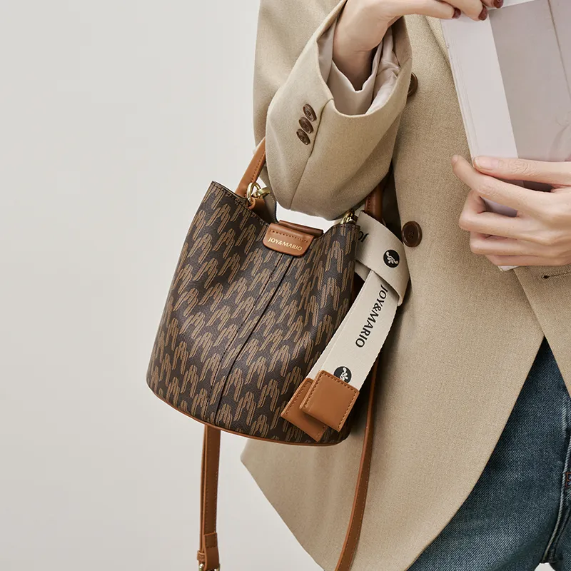Joy&Mario PVC High End Niche Casual Practical Commute Regular Women's Beige Yellow/Cocoa Coffee/Tale Green-12