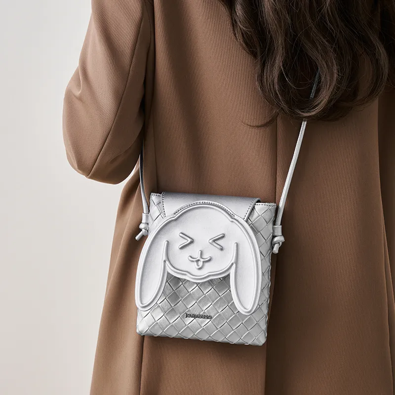 Joy&Mario Synthetic Leather Crossbody Bag, Shoulder Bag Women's Classic Black/Ecru/Starlight Silver-8