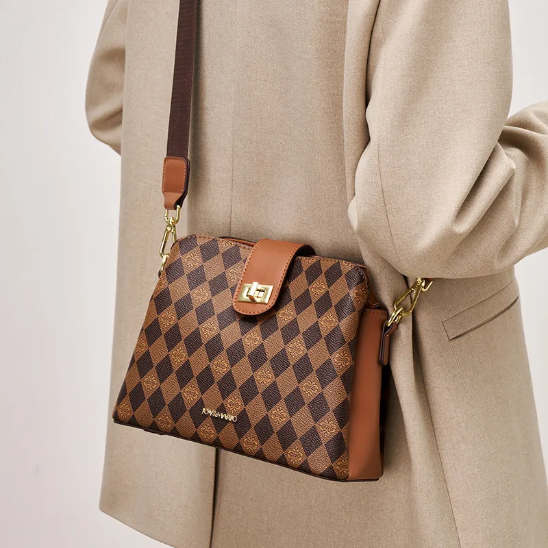 Joy&Mario PVC Fashion Minimalist Style Casual Commute Bag Regular Women's Khaki/Caramel Coffee-6