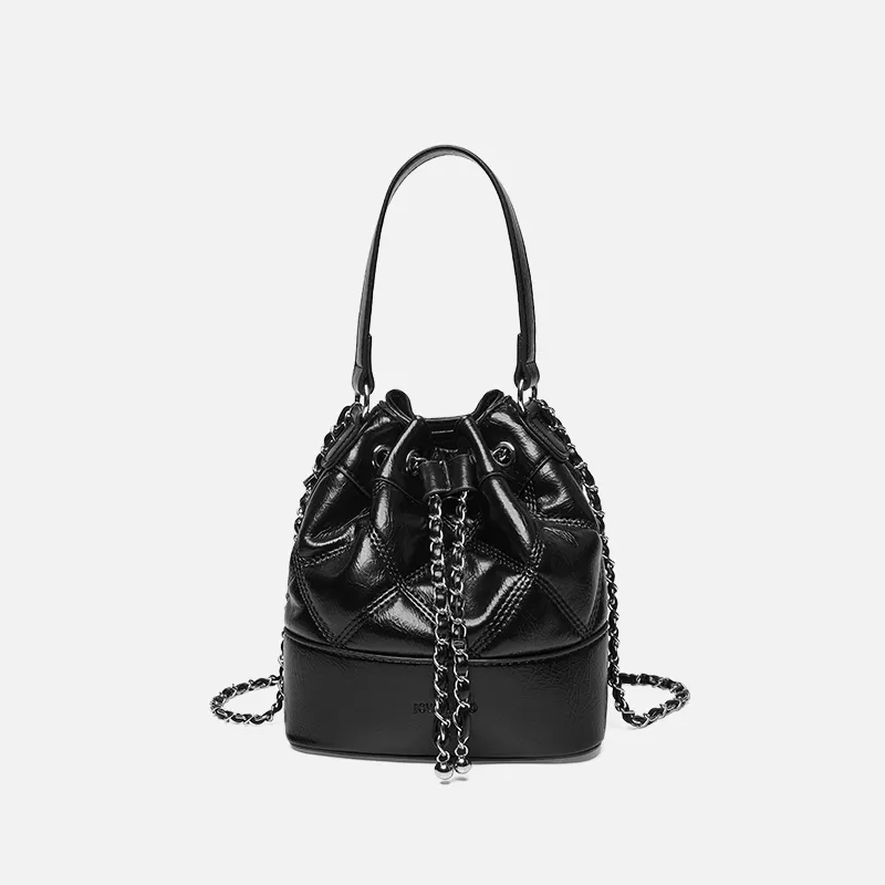 Joy&Mario Synthetic Leather Handbag Women's Ecru/Classic Black-10