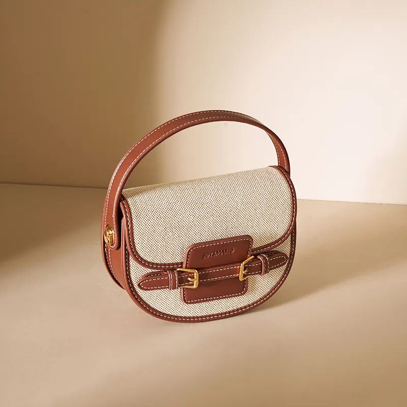 Joy&Mario Fabric, Synthetic Leather Handbag Women's-4