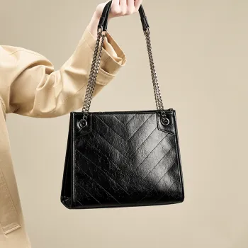 Joy&Mario Synthetic Leather Crossbody Bag, Shoulder Bag Women's Black/White