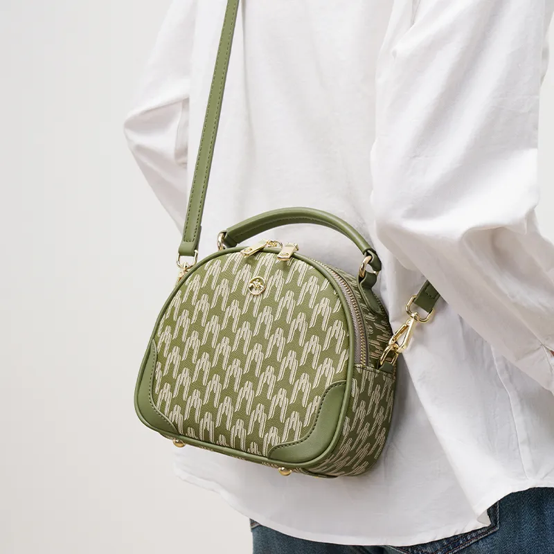 Joy&Mario PVC Lightweight Practical Advanced Commute Regular Women's Beige Yellow/Tale Green/Cocoa Coffee-1