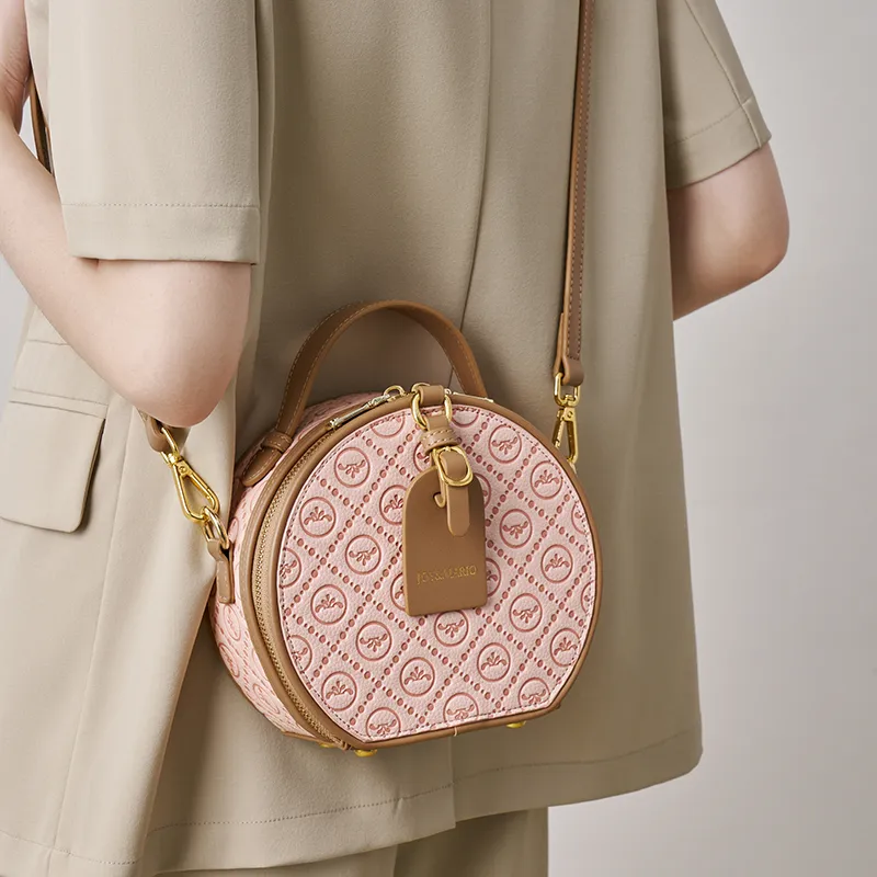 Joy&Mario Trendy Print With Refined Texture Practical Commute Regular Women's Ecru/Peach Pink/Vanilla Green-7
