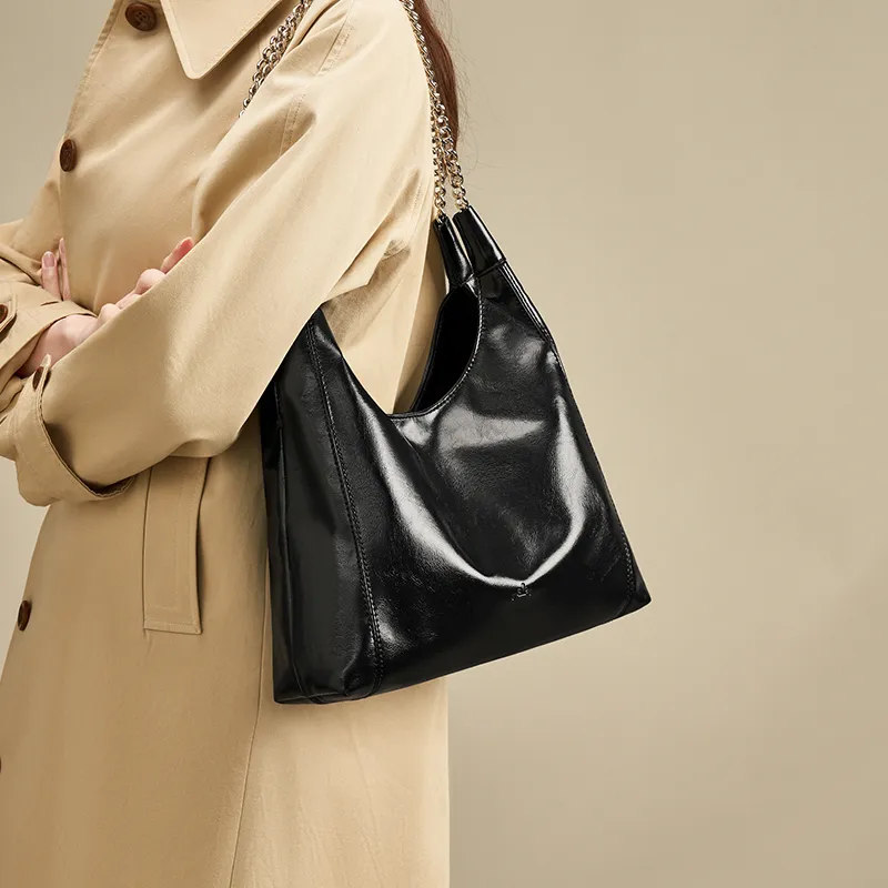 Joy&Mario Synthetic Leather Crossbody Bag Shoulder Bag Women's Black/Ecru/Silver-3