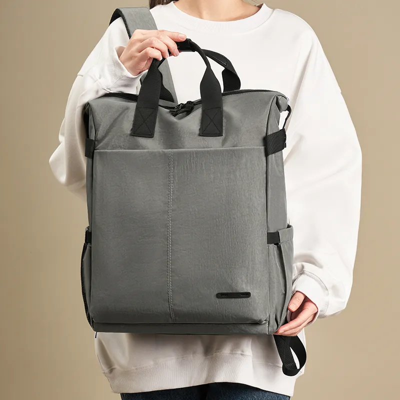Joy&Mario Fabric Backpack Regular Unisex Camel Gray/Classic Black-3