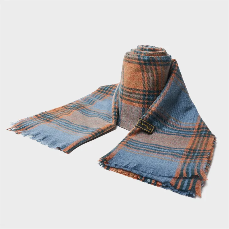 Joy&Mario Vintage Warm Soft And Thick Practical Casual Fringe Design Unisex Denim Blue-5