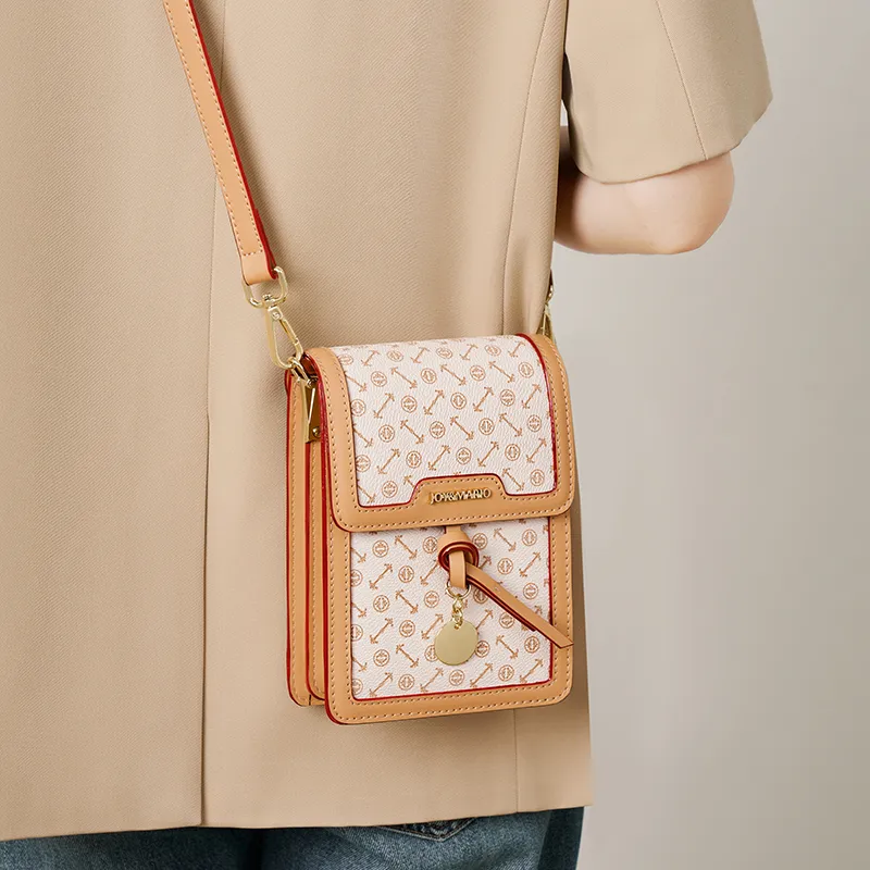 Joy&Mario PVC Lightweight Casual Commute Crossbody Bag, Shoulder Bag Regular Women's Ecru/Matcha/Coffee-1