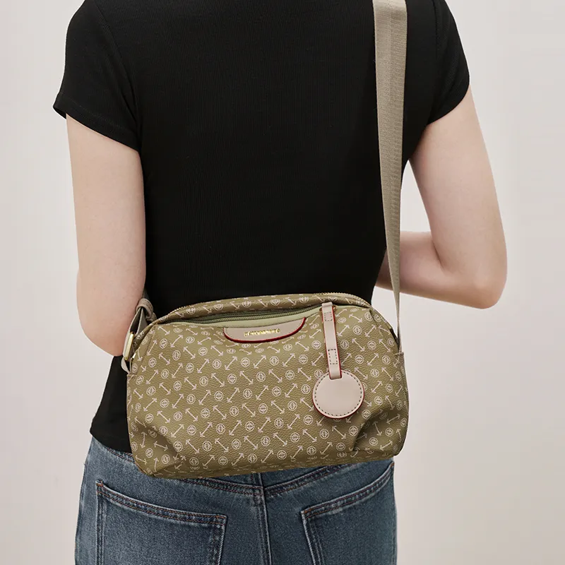 Joy&Mario PVC Monogram Fashion Casual Lightweight Practical Commute Regular Women's Coffee/Ecru/Matcha-12