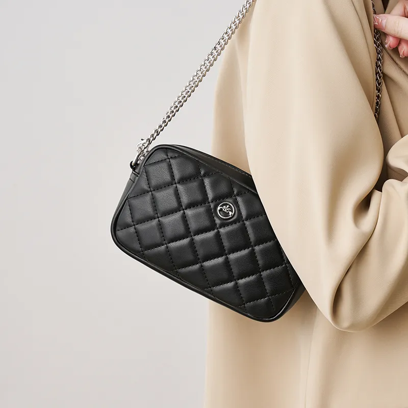 Joy&Mario Elegant High Value Elegance Niche Design Lightweight Casual Commute Bag Small Size Women's Ecru/Classic Black-5