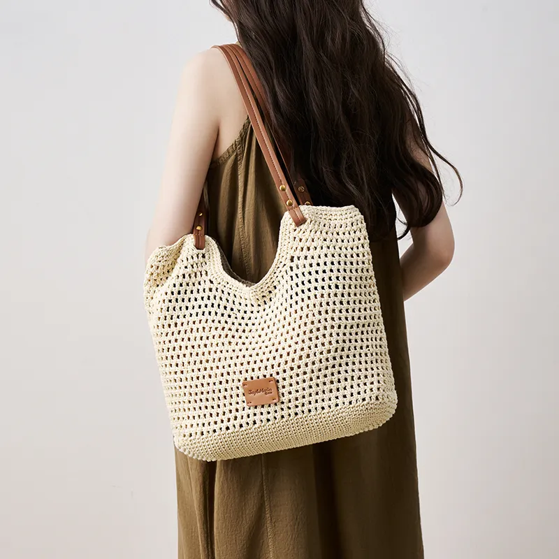 Joy&Mario Fabric Handbag, Shoulder Bag Tubas Women's White Apricot-2