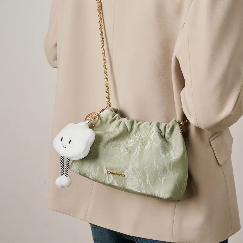 Joy&Mario Trendy Texture Niche Elegant Elegance Shoulder Bag, Crossbody Bag Regular Small Size Women's Multicolor-1