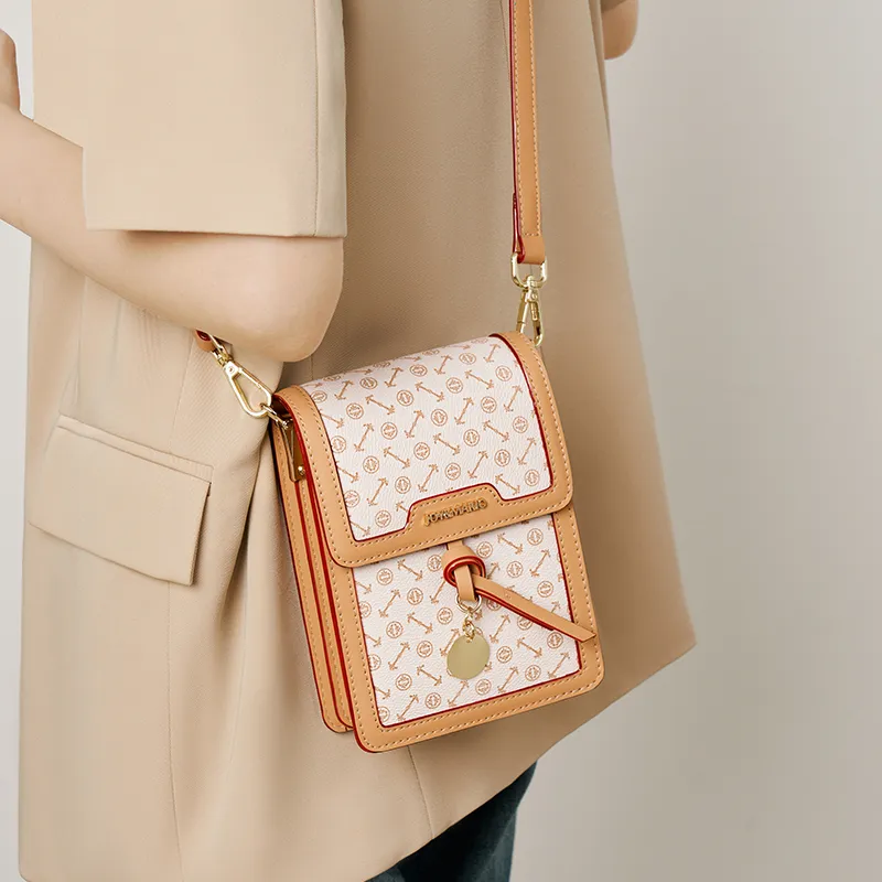 Joy&Mario PVC Lightweight Casual Commute Crossbody Bag, Shoulder Bag Regular Women's Ecru/Matcha/Coffee-2