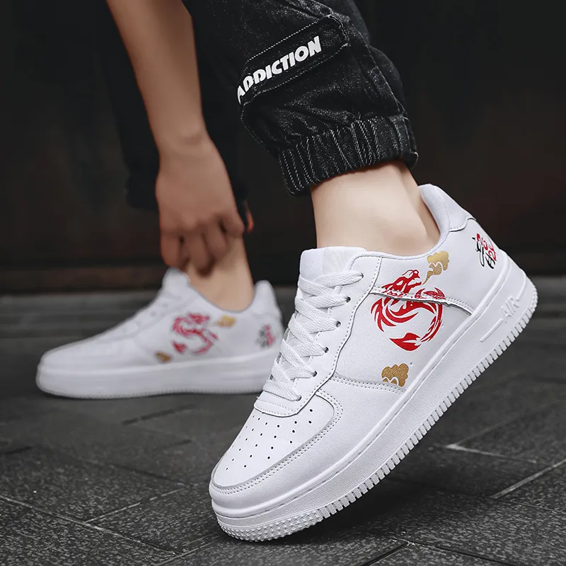 Locke Lightweight Cushioning Low Top Skateboard Shoes Unisex White-5