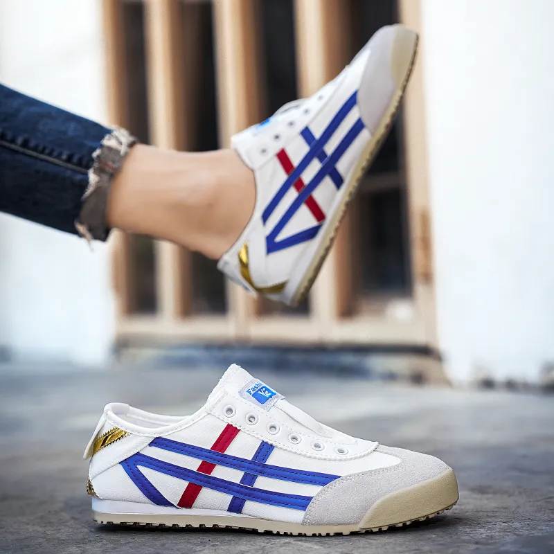 Locke Breathable Lightweight Low Top Casual Running Shoes Unisex White Blue-2