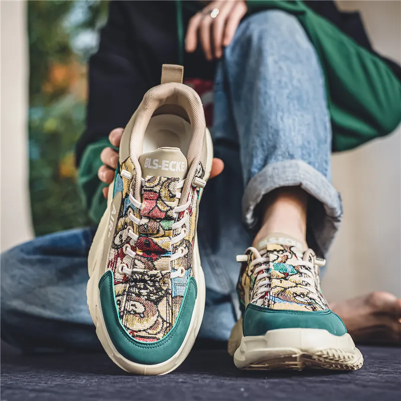 Locke Anti Slip Wear Resistant Low Top Chunky Sneakers Men's-7