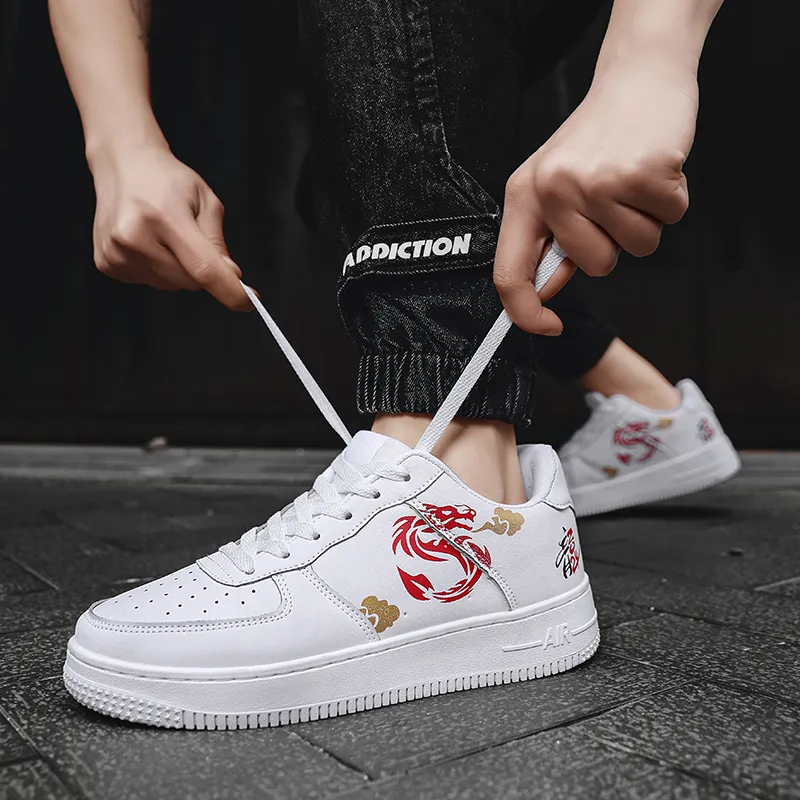 Locke Lightweight Cushioning Low Top Skateboard Shoes Unisex White-6