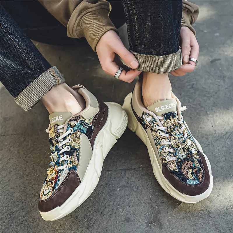 Locke Anti Slip Wear Resistant Low Top Chunky Sneakers Men's-2