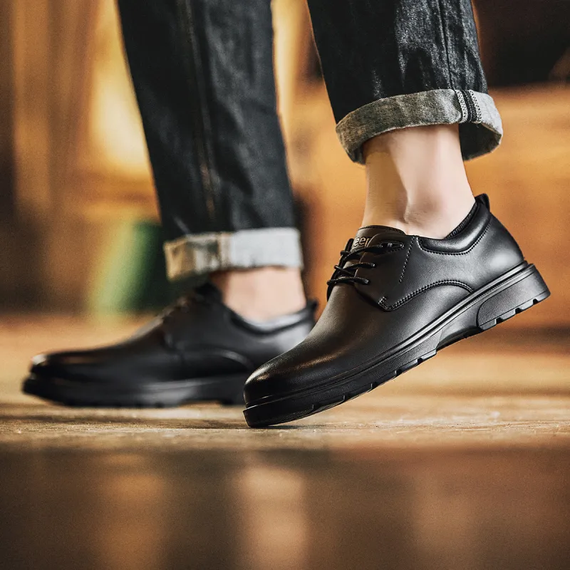 Jeep Dress Shoes Men Low Top Black, White-7