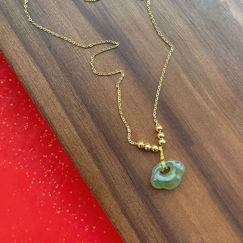 LIYUNMUXUE Pendants Pale Greenish White Jade Unisex-7