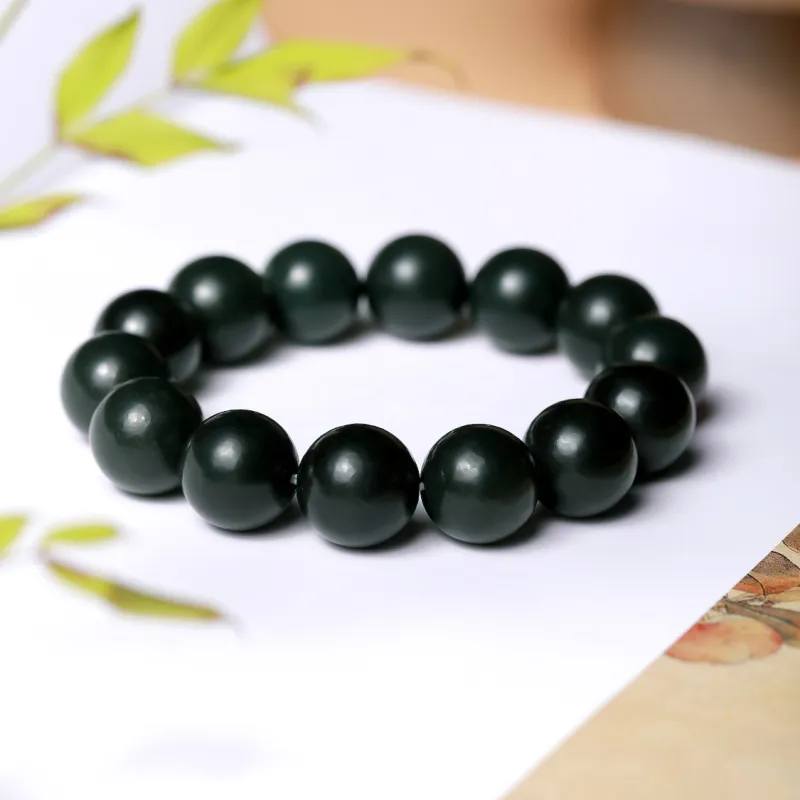 LIYUNMUXUE Hetian Jade Bracelets Green Jade Unisex-4
