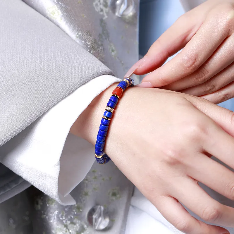 LIYUNMUXUE Lapis Lazuli Bracelets Unisex-2
