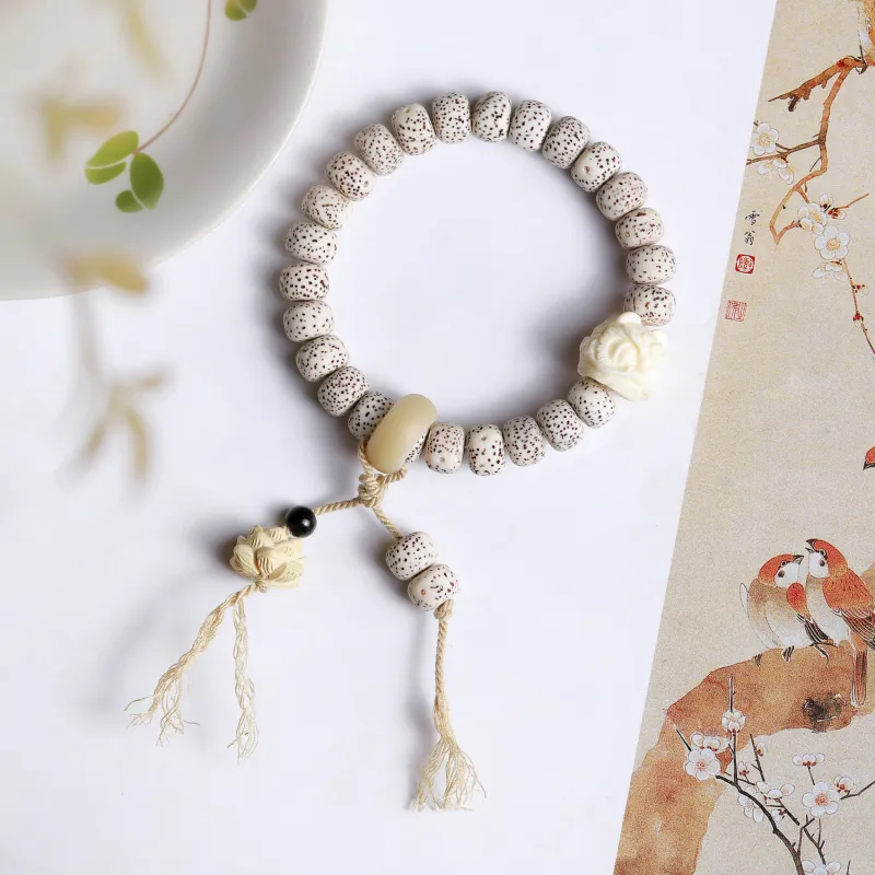LIYUNMUXUE Star Moon Bodhi Seeds Bracelets Unisex-1