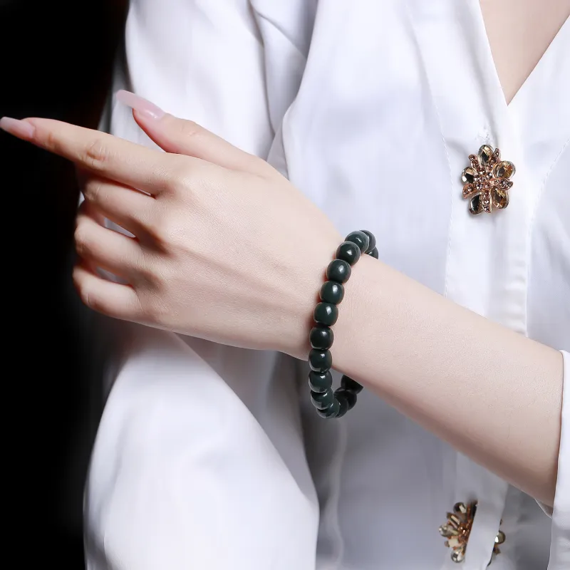 LIYUNMUXUE Bracelets Green Jade Unisex-5