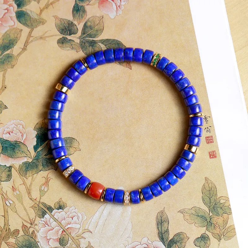 LIYUNMUXUE Lapis Lazuli Bracelets Unisex-4