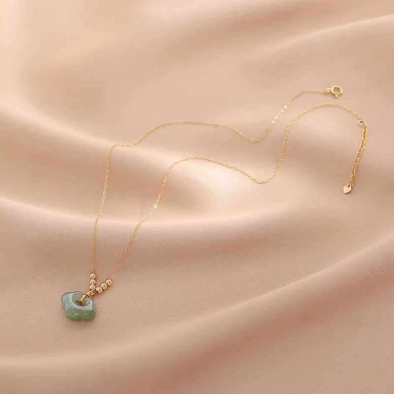 LIYUNMUXUE Pendants Pale Greenish White Jade Unisex-3