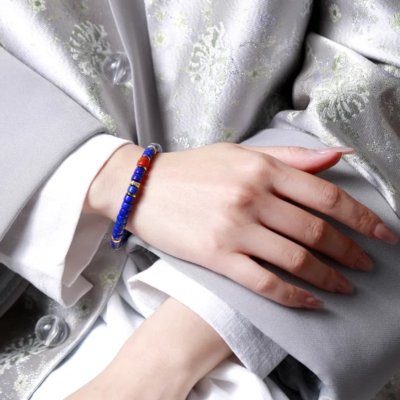 LIYUNMUXUE Lapis Lazuli Bracelets Unisex-1