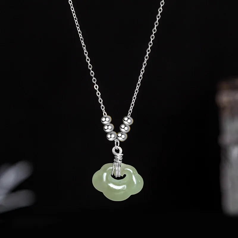 LIYUNMUXUE Pendants Pale Greenish White Jade Unisex-9